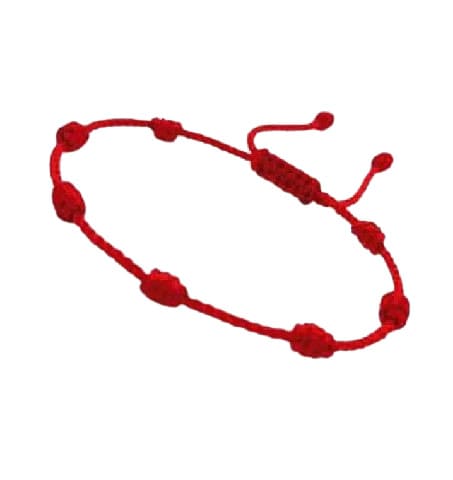 KIT PULSERA ROJA 7 NUDOS