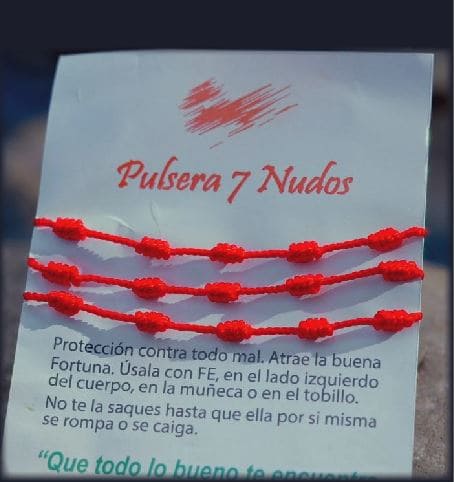 KIT PULSERA ROJA 7 NUDOS