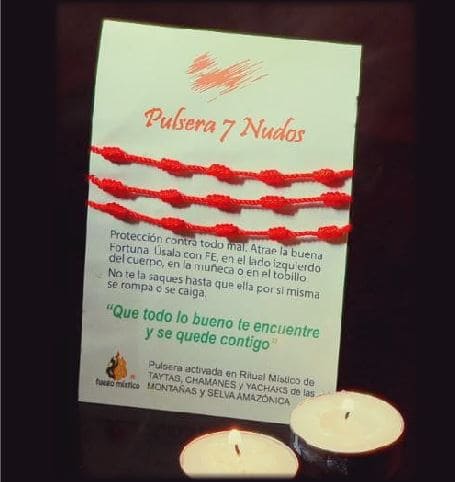 KIT PULSERA ROJA 7 NUDOS